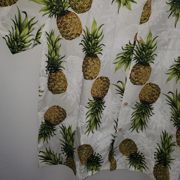 Authentic Hawaiian Shirt Paradise Found  "Maui Pineapple"   NWOT  - Size 2X - Picture 4 of 15